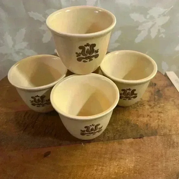 Pfaltzgraff Village Ceramic Cups - 1970s Set of  5 - Picture 2 of 5